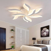 Ściemnialna lampa sufitowa LED z pilotem, kreatywna lampa sufitowa w kształcie płatka o mocy 68 W, nowoczesne akrylowe oświetlenie sufitowe do salonu, biura, sypialni